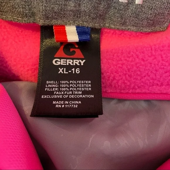 Gerry Gray White & Pink Girls Winter Ski Jacket Size XL(16) or Woman’s S… - Picture 10 of 16